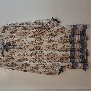 Floral drop waist dress